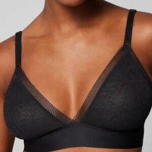 SOMA Lace Triangle Triangle Bralette Black XL NWT
